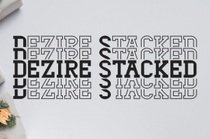 Dezire Stacked - Mirrored Font Font Download