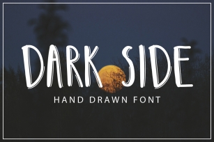 DARK SIDE - hand drawn font Font Download