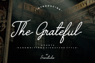The Grateful Script | 4 Fonts Font Download