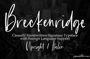 Breckenridge Signature Font Duo Casual Signature Typeface Font Download