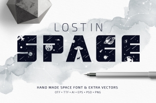 Lost In Space. Color Font - SVG Font Download