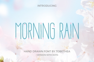 Morning Rain Font with Dots Font Download