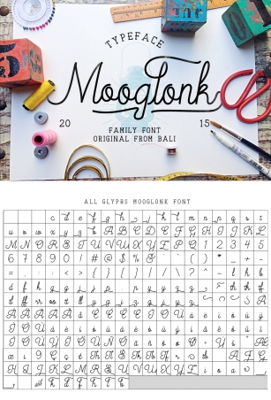 Mooglonk Font + Badges & Brush Font Download