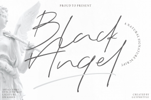 Black Angel - a Natural Signature Script Font Download