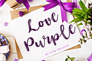 love purple Font Download