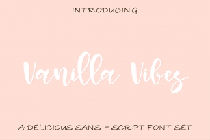 Vanilla Vibes Font Set Font Download