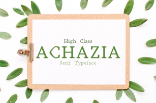 Achazia Serif Typeface Font Download
