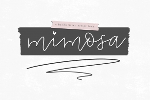 Mimosa - Handwritten Script Font Font Download