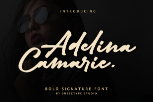 Adelina Camarine Bold Signature Font Font Download