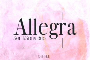 ALLEGRA, A Beautiful Font Duo Font Download