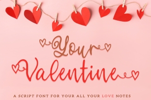 Your Valentine - A script font perfect for your love notes Font Download