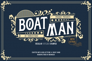 Boatman Font 3 Styles Extras Font Download