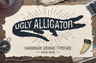 Ugly Alligator - Grunge Typeface Font Download