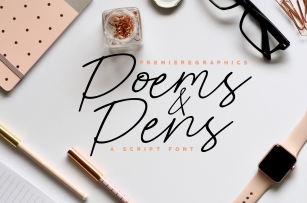 Poems & Pens Script Font Font Download