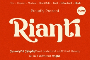 Rianti - beautiful serif font family Font Download