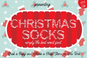 Christmas Socks Font - A Cute Wearable Event Font Font Download