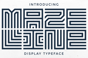 Maze Line Typeface Font Download