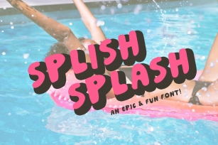 Splish Splash! | Playful Sans Serif Typeface Font Download