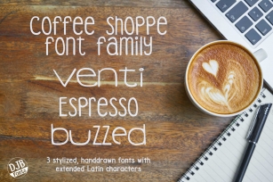 DJB Coffee Shoppe Font Bundle Font Download