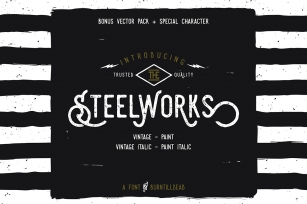 Steelworks + Bonus (20% OFF) Font Download