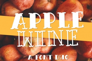 Apple Wine - A Hand Lettered Font Duo With Outline & Filled Font Download