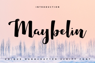 Maybelin | Unique Handcrafted Script Font Font Download