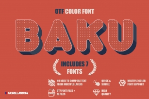 Baku - SVG color font Font Download