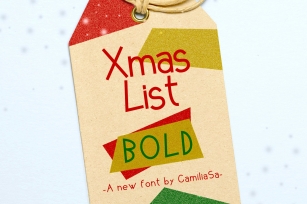 Xmas List Bold - A festive Christmas sans serif font ! Font Download