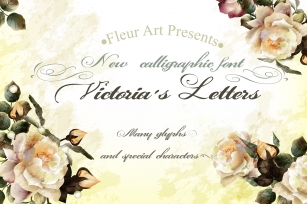 Victorias letters. New calligraphic font Font Download