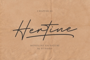 Hertine - Monoline Signature Font Download