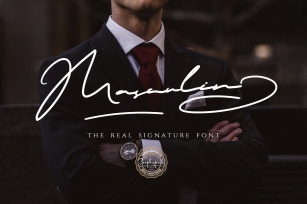 MASCULIN - The Real Signature Font Font Download