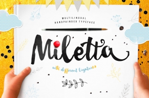 Miletta typeface with ligatures Font Download