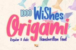 1000 Wishes Origami - Handwritting Font Font Download