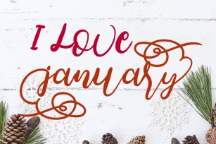 I love January Bounce Script Calligraphy Font Download