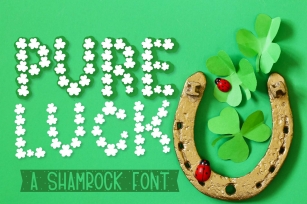 Pure Luck - A Shamrock Font Duo Font Download