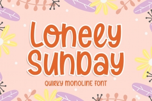 Lonely Sunday - Quirky Monoline Font Font Download