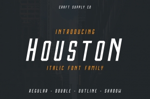 Houston Italic Font Family Font Download