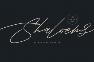 Shaloems Handwritten Signature Font Font Download