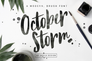 Modern brush font - October Storm Font Download