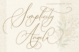 Simplicity Angela - Calligraphy Font Font Download