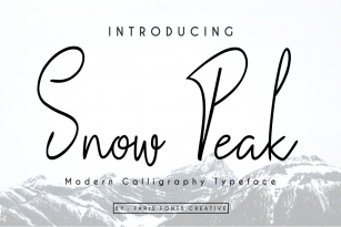 Snow Peak Font Download