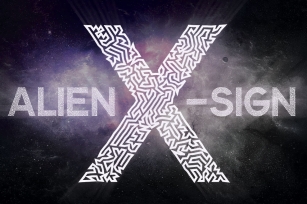 Alien Sign | Patterned Font Font Download