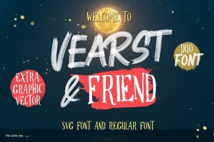 Vearst And Friend SVG Font Duo Extra Graphic Vector Font Download