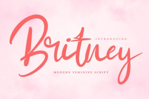 Britney | Modern Script Font Font Download