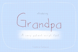 Grandpa - A patient & sweet handwritten script font ! Font Download