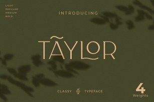 Taylor - Royal Classic Typeface Font Download
