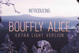 Bouffly Alice Extra LightVersionl Elegant font sans serif Font Download