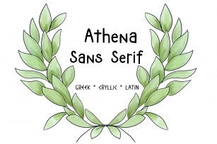 ATHENA SANS SERIF FONT - Greek, Cyrillic and Latin Typeface Font Download