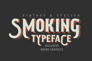 Smoking typeface + Illustration Font Download