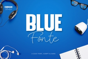 Blue Fonte Font Duo Font Download